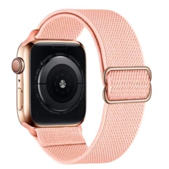 NEW BAND PINK Nylon Adjustable Strap For Apple Watch - Picture 1 of 4